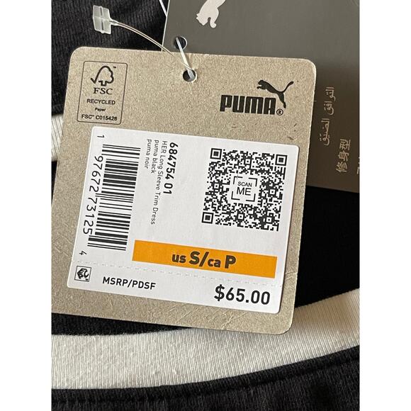 NWT PUMA Long Sleeve Trim Women's Dress Small - Picture 7 of 7